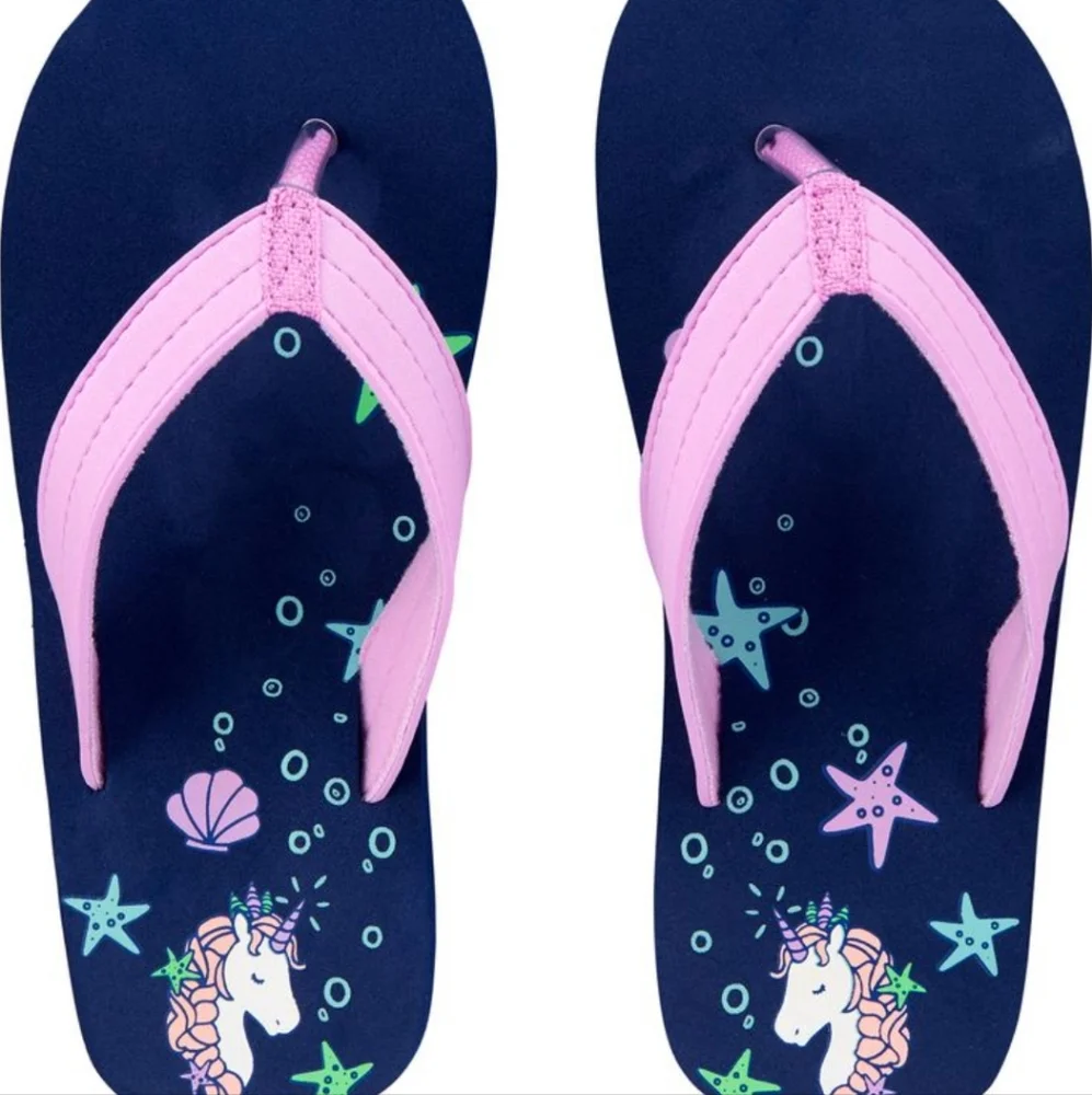 NWT Girls Oshkosh Unicorn Flip Flops
